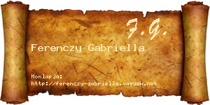 Ferenczy Gabriella névjegykártya