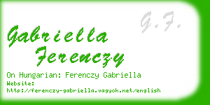 gabriella ferenczy business card
